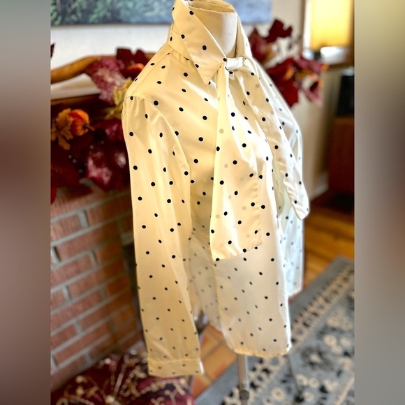 POLKA DOT SAILOR TIE BLOUSE - Picture 5 of 9
